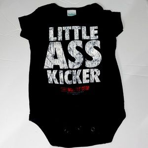 “Little Ass Kicker” black short sleeve onesie size 12 mos. AMC The Walking Dead.